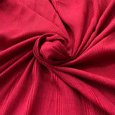Red Pintex Slub Silk Thread Embroidery