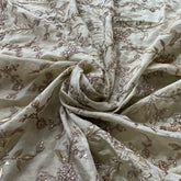 Natural Gold Multibead Pearl Cutdana Work Tissue Embroidery