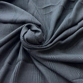 Black Pintex Slub Silk Thread Embroidery