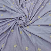 Lavender Floral Cut Dana Muslin Cotton Embroidery