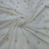 White Floral Cut Dana Muslin Cotton Embroidery