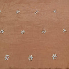 Light Rust Floral Cut Dana Muslin Cotton Embroidery