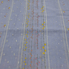 Lavender Panel Floral Mul Chanderi Embroidery