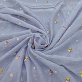 Lavender All Over Floral Mul Chanderi Embroidery