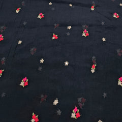 Black All Over Floral Mul Chanderi Embroidery
