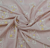 Pink Peach Multicolor Patchwork Wrinkled Chanderi Embroidery