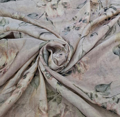 Rose Gold Multicolor Floral Tissue Chanderi Print