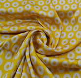 Yellow Polka Dots Modal Satin Printed
