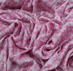 Pink Floral Modal Satin Printed