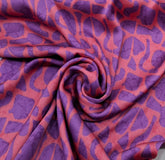 Carrot Pink Abstract Modal Satin Printed