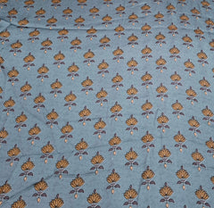 Pastel Blue Floral Butti Modal Satin Printed