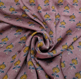 Onion Pink Floral Butti Modal Satin Printed
