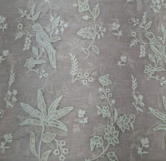Pastel Pink Tissue Applique Work Mul Chanderi Embroidery