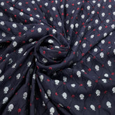 Black & Red Pure Chiniya Silk Zari Bandhani