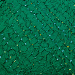 Green & Yellow Pure Silk Bandhani
