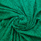 Green & Yellow Pure Silk Bandhani