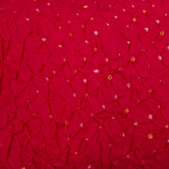 Red & Yellow Pure Silk Bandhani