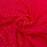 Red & Yellow Pure Silk Bandhani
