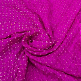 Majenta Purple & Yellow Pure Silk Bandhani