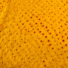 Yellow & Maroon Pure Silk Bandhani