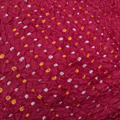 Maroon Pure Silk Bandhani