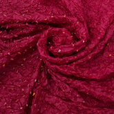 Maroon Pure Silk Bandhani