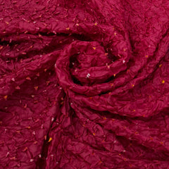 Maroon Pure Silk Bandhani