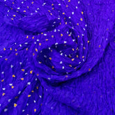 Blue Pure Silk Bandhani