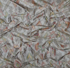 Beige Patola Pure Raw Silk Ikkat