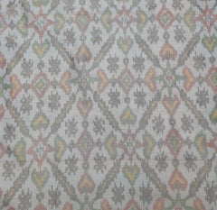 Beige Patola Pure Raw Silk Ikkat