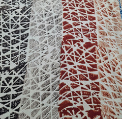 Cream & Multicolour Abstract Modal Satin Ajrak Printed