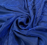 Navy Blue & Black Plain Liquid Organza