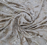 Natural Gold Floral Cut Dana Embroidered Tissue