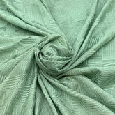 Pastel Green Geometrical Chanderi Sequins Thread Embroidery