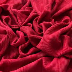 Red Pintex Slub Silk Thread Embroidery