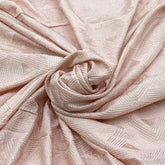 Light Pink Geometrical Chanderi Sequins Thread Embroidery