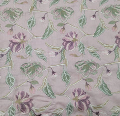Light Pink Floral Thread Pure Tussar Embroidery