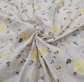 Beige Floral Jal Thread Pure Tussar Munga Embroidery