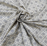 Beige & Grey Abstract Floral Thread Pure Tussar Embroidery
