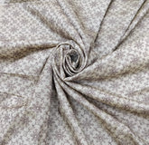 Beige & Brown Abstract Floral Thread Pure Tussar Embroidery