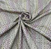 Natural Beige Vertical Stripes Thread Pure Tussar Embroidery
