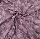 Wine Floral Thread Chanderi Silk Embroidery