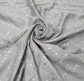 Light Grey Square Thread Pure Munga Silk Embroidery