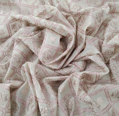 Off White Floral Thread Chanderi Embroidery