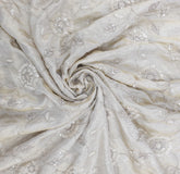 Natural Gold Floral Jal All Over Tissue Cut Dana Embroidery