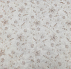 Natural Gold Floral Jal All Over Zari Tissue Embroidery