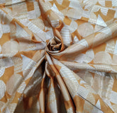 Light Orange Zari Abstract Pure Chiniya Silk Brocade