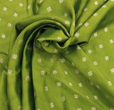 Dark Green Geometric Zari Butti Pure Silk Brocade