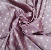 Lilac Geometric Zari Butti Pure Silk Brocade