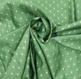Sage Green Zari Dot Pure Chiniya Silk Brocade